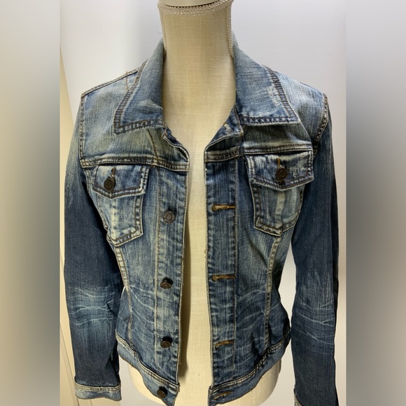 Kut from the Kloth Denim Distressed Jacket-Size XS - Picture 3 of 14